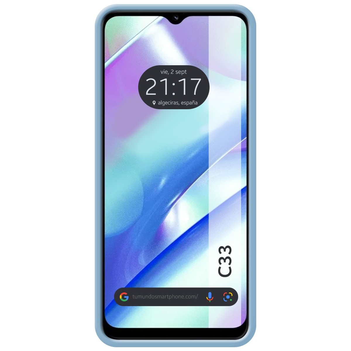 Funda Silicona Líquida Ultra Suave para Realme C33 color Azul