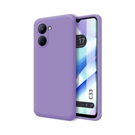 Funda Silicona Líquida Ultra Suave para Realme C33 color Morada
