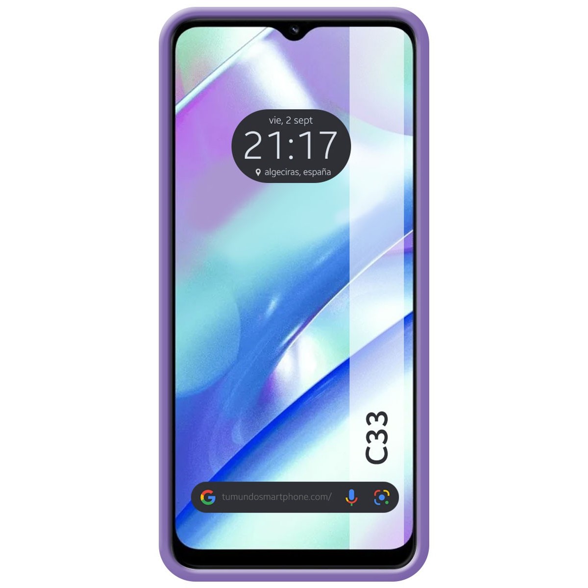 Funda Silicona Líquida Ultra Suave para Realme C33 color Morada