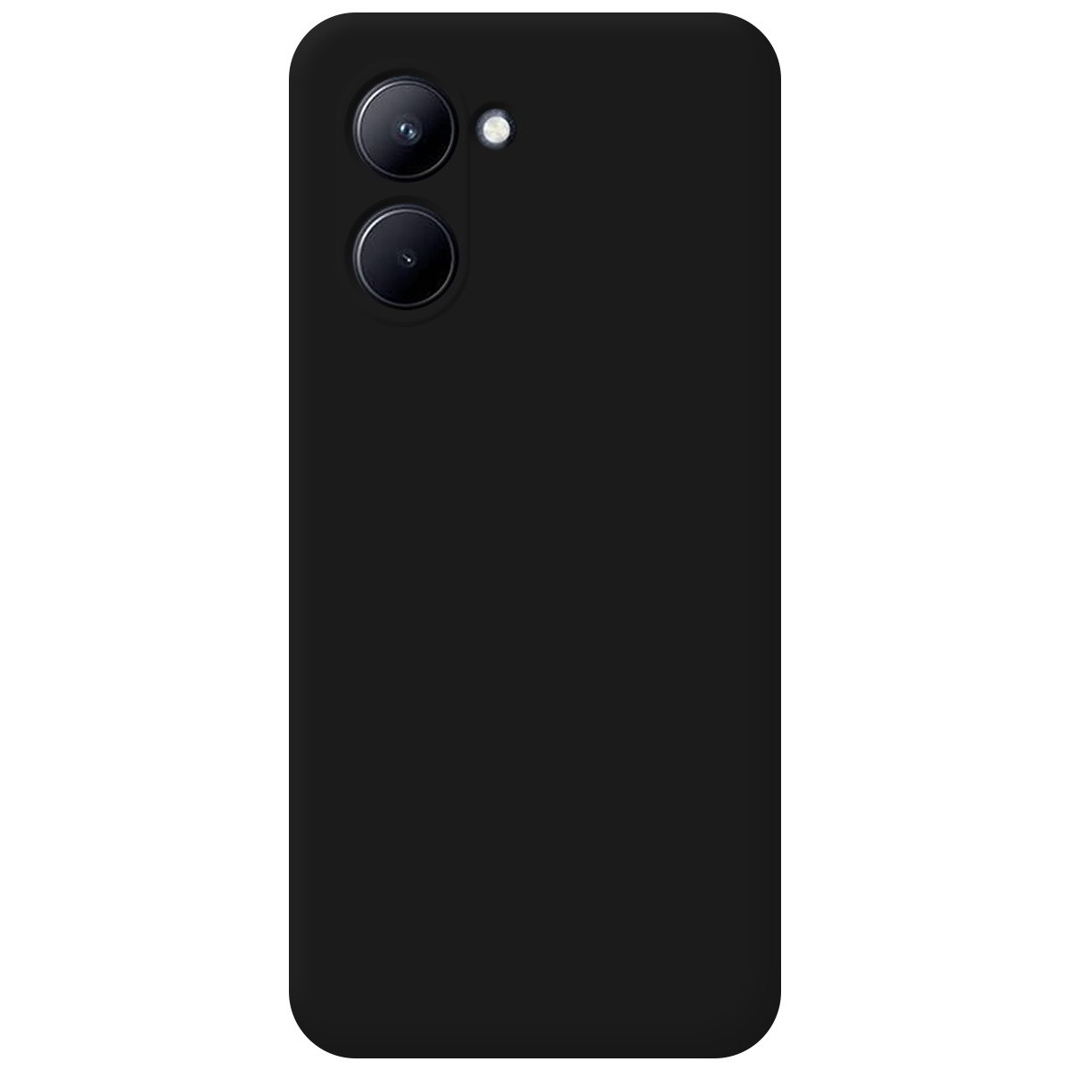 Funda Silicona Líquida Ultra Suave para Realme C33 color Negra