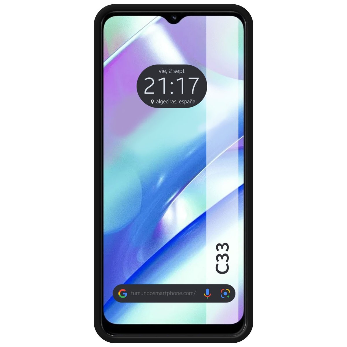 Funda Silicona Líquida Ultra Suave para Realme C33 color Negra