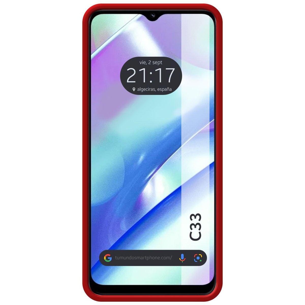 Funda Silicona Líquida Ultra Suave para Realme C33 color Roja