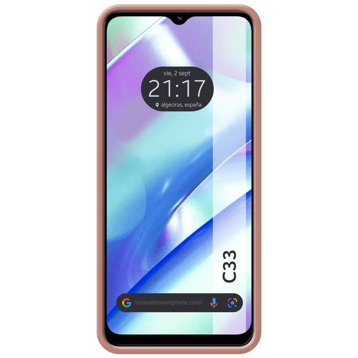 Funda Silicona Líquida Ultra Suave para Realme C33 color Rosa