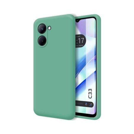 Funda Silicona Líquida Ultra Suave para Realme C33 color Verde