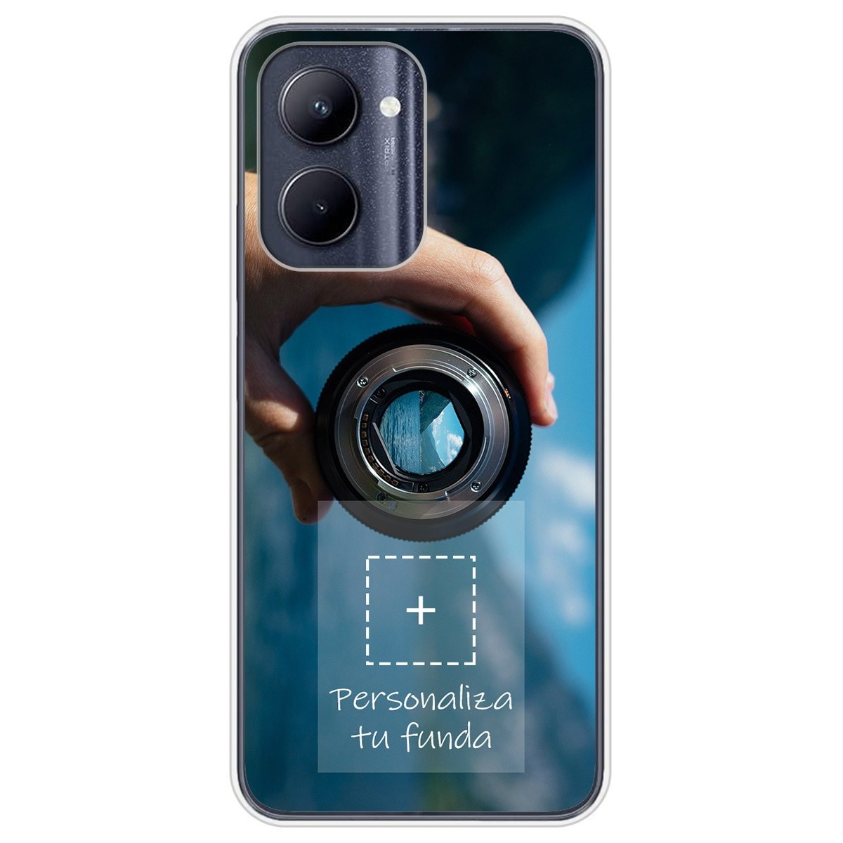 Personaliza tu Funda Silicona Gel Tpu Transparente con tu Fotografia para Realme C33 Dibujo Personalizada