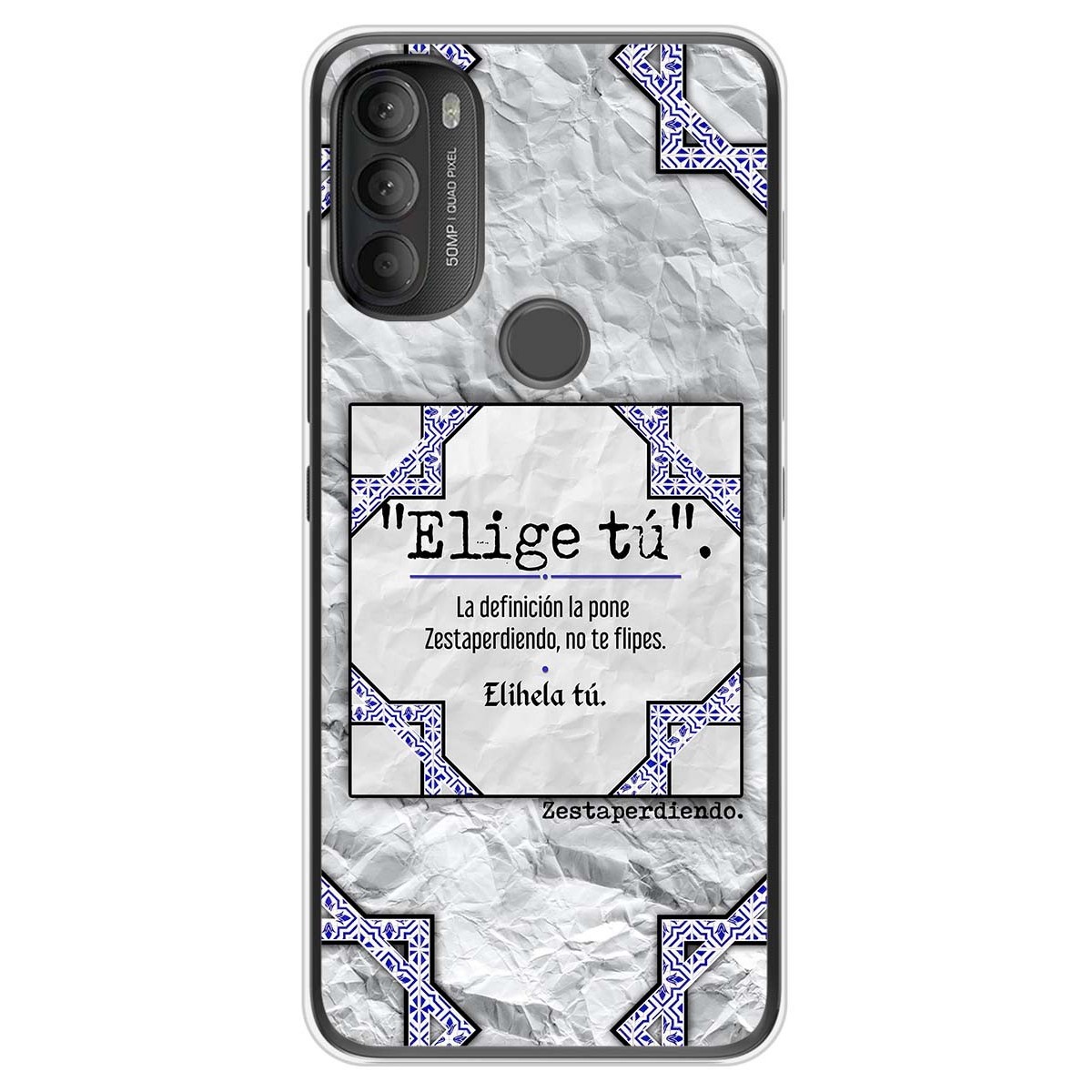 Funda Silicona diseño ZestaPerdiendo diseño Elige tu palabra