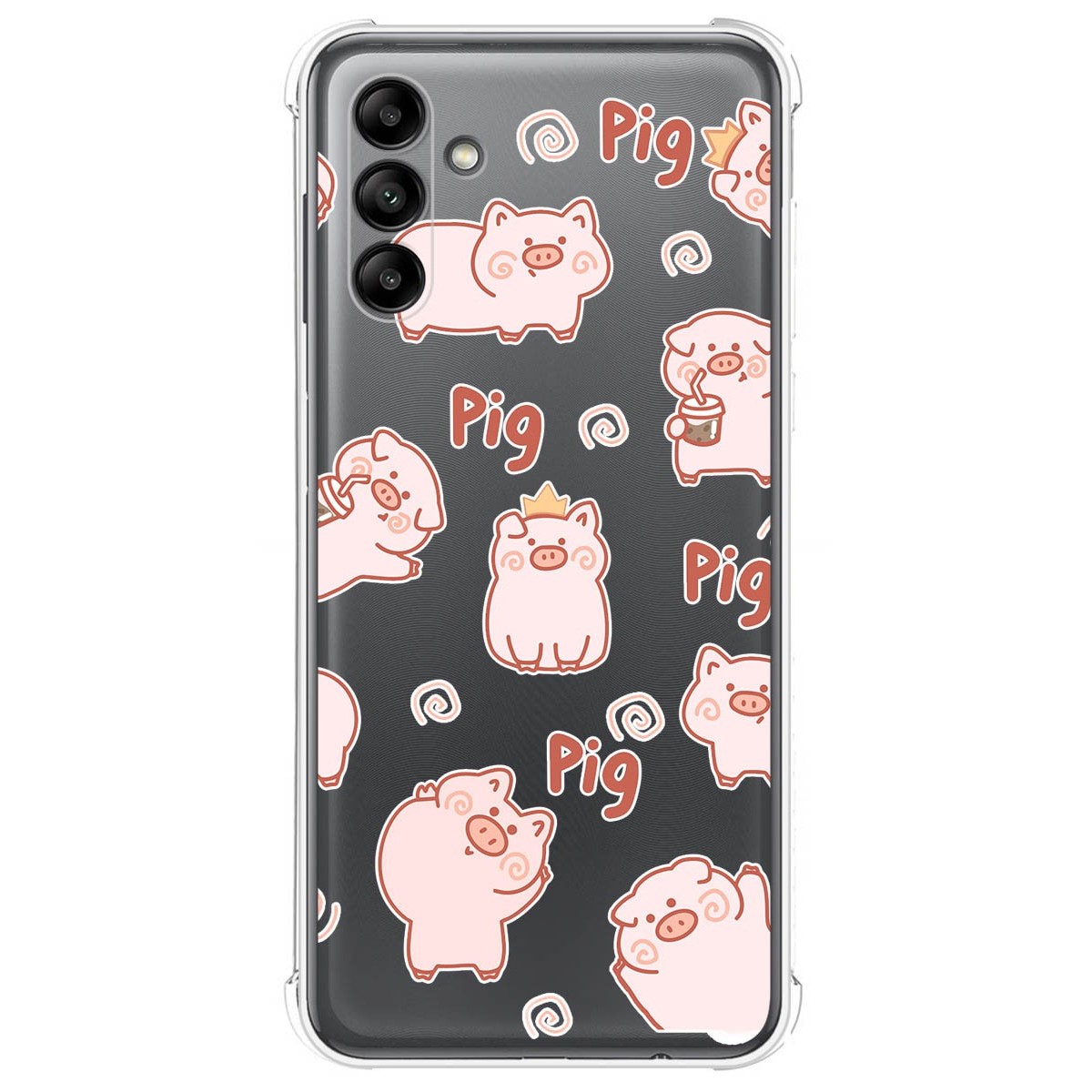 Funda Silicona Antigolpes para Samsung Galaxy A04s diseño Cerdos Dibujos
