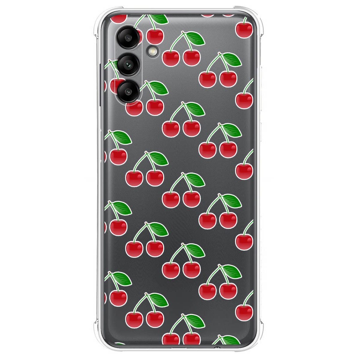 Funda Silicona Antigolpes para Samsung Galaxy A04s diseño Cerezas Dibujos