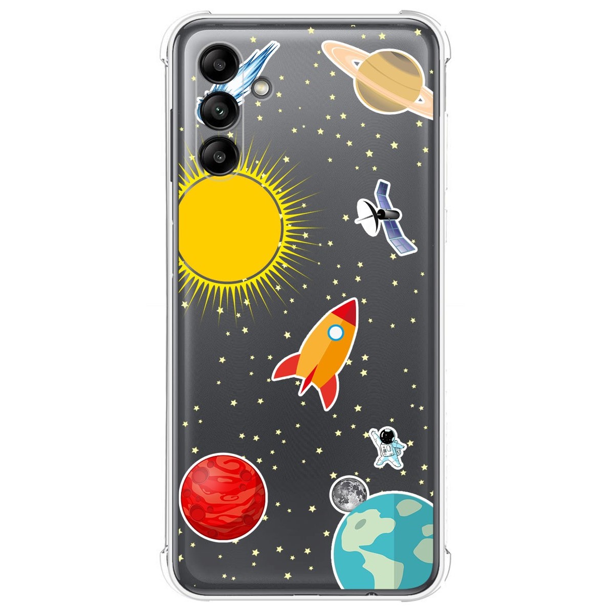 Funda Silicona Antigolpes para Samsung Galaxy A04s diseño Espacio Dibujos