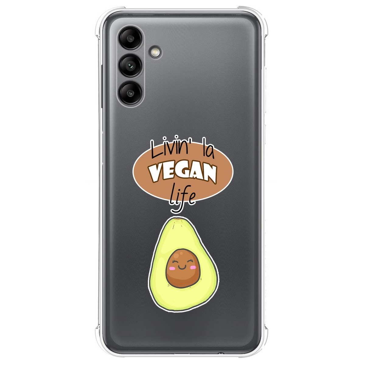 Funda Silicona Antigolpes para Samsung Galaxy A04s diseño Vegan Life Dibujos