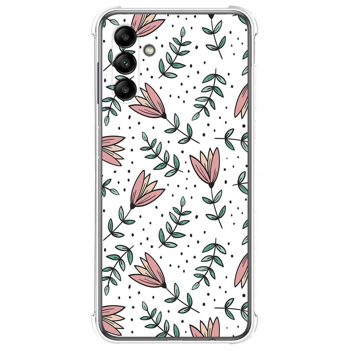 Funda Silicona Antigolpes para Samsung Galaxy A04s diseño Flores 01 Dibujos