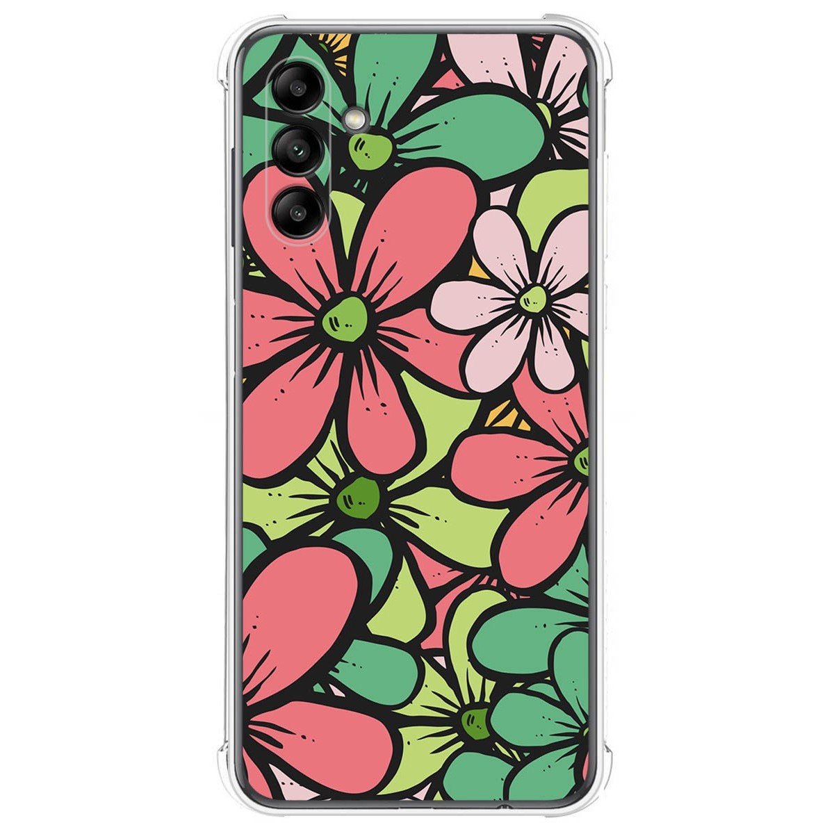 Funda Silicona Antigolpes para Samsung Galaxy A04s diseño Flores 02 Dibujos