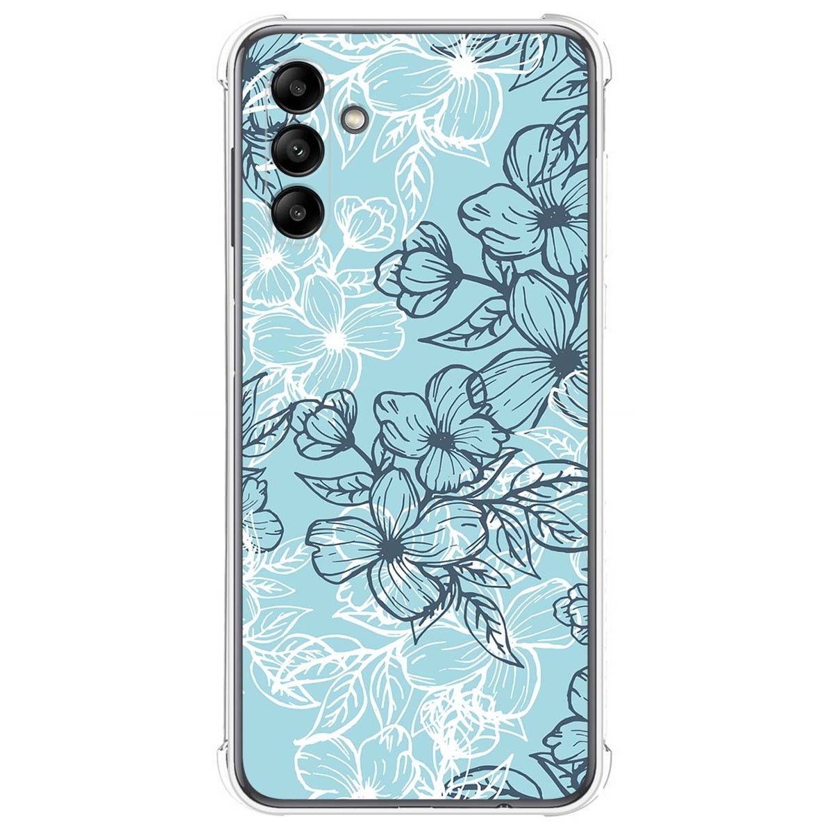 Funda Silicona Antigolpes para Samsung Galaxy A04s diseño Flores 03 Dibujos