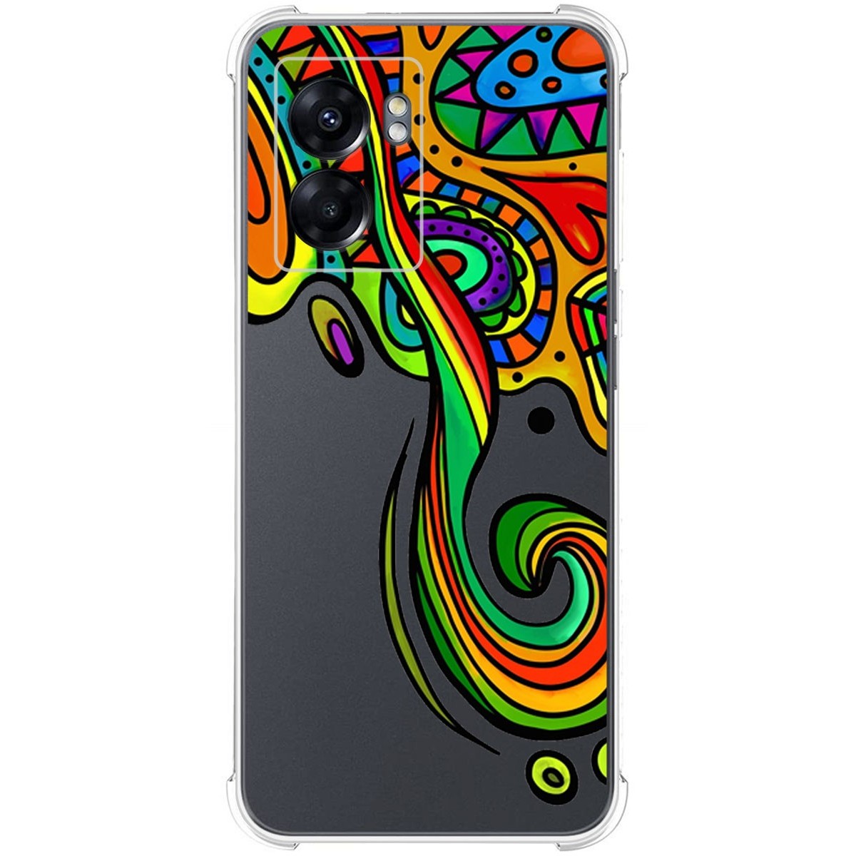 Funda Silicona Antigolpes para Oppo A77 5G diseño Colores Dibujos