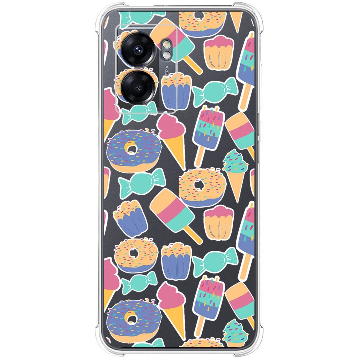 Funda Silicona Antigolpes para Oppo A77 5G diseño Dulces 02 Dibujos