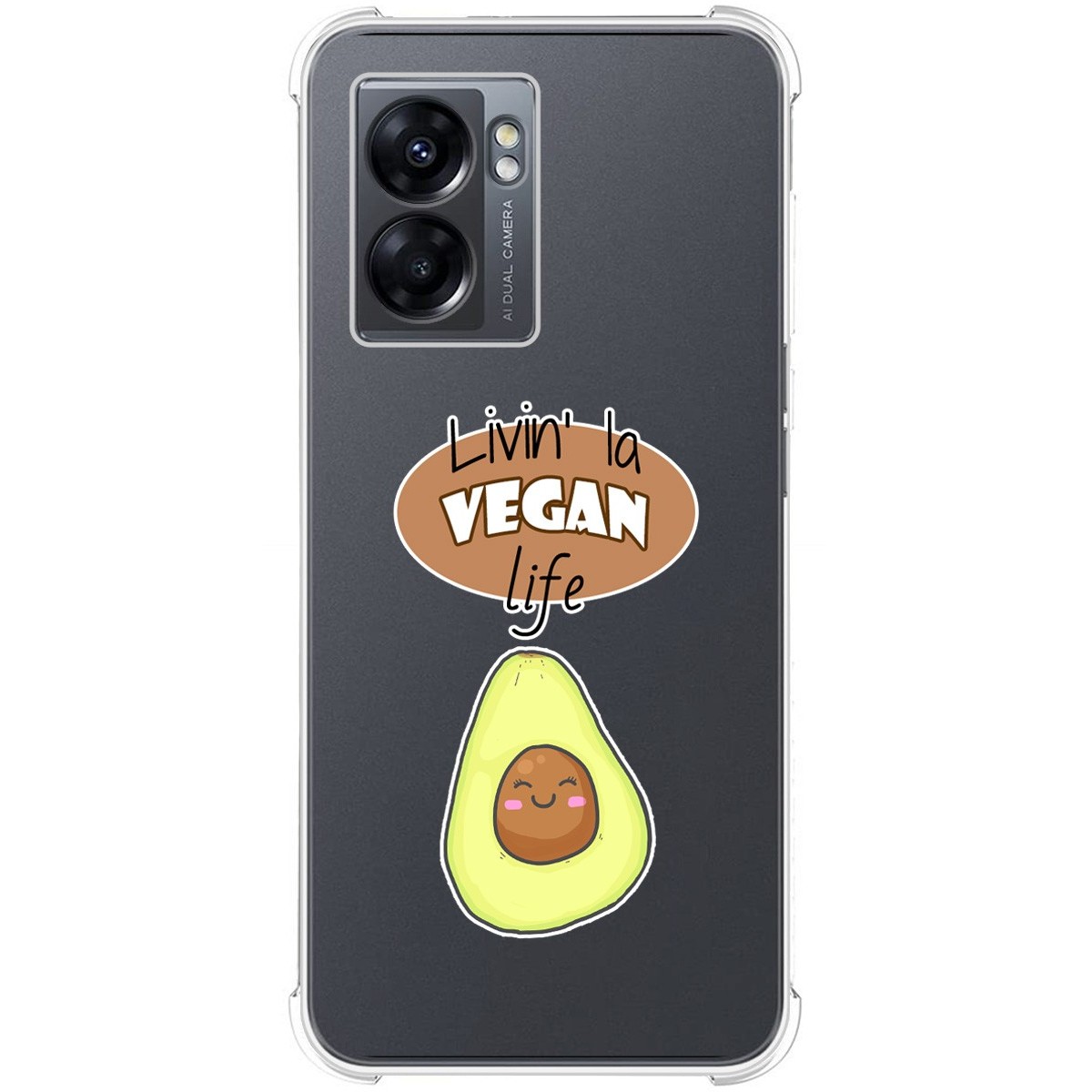 Funda Silicona Antigolpes para Oppo A77 5G diseño Vegan Life Dibujos