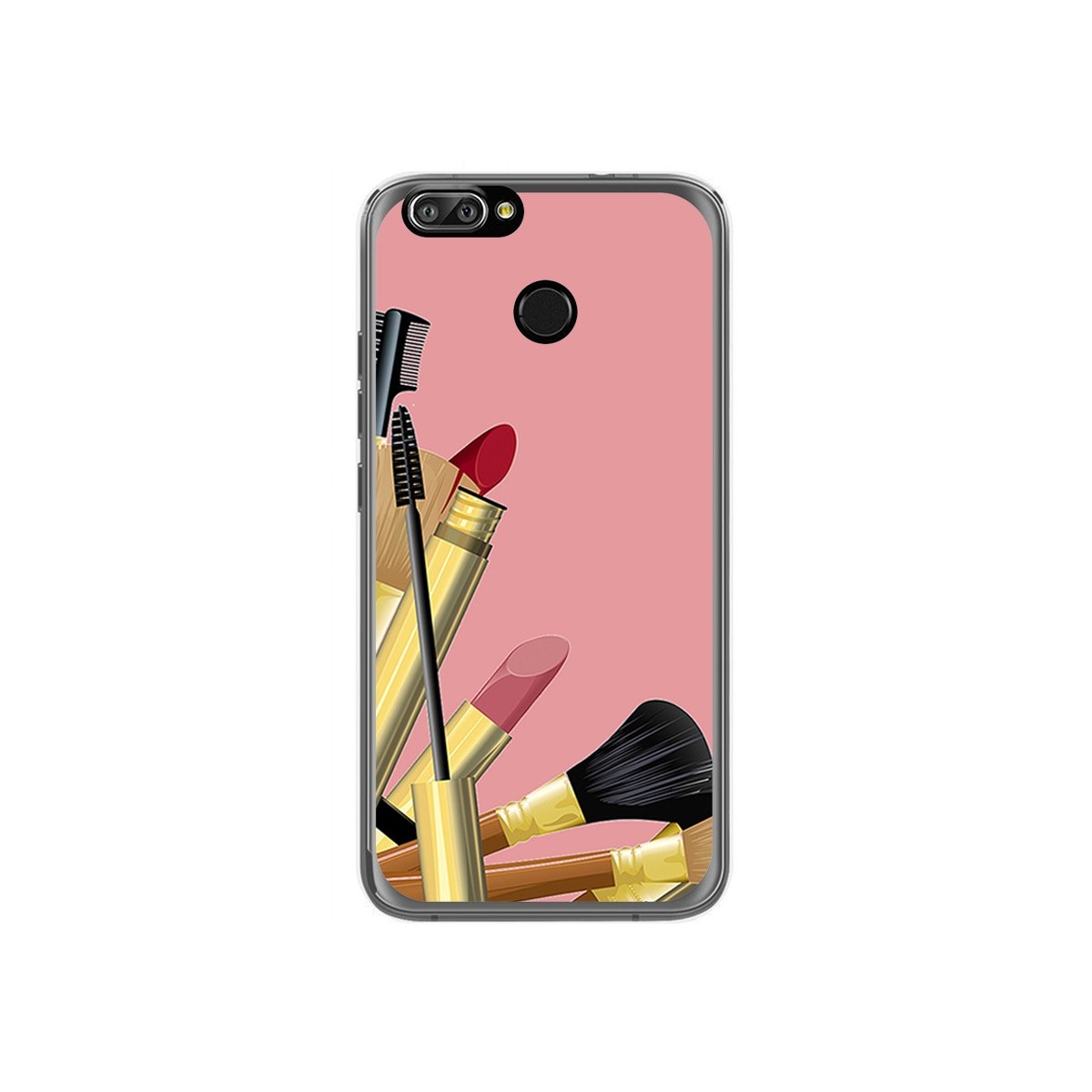 Funda Gel Tpu para Oukitel U22 Diseño Brochas Dibujos