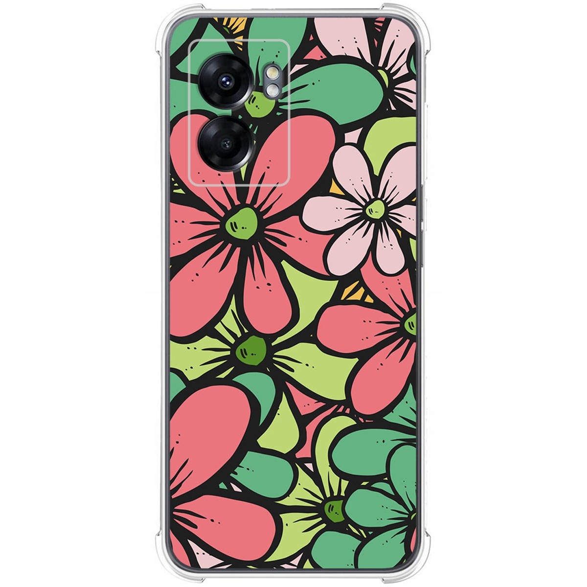 Funda Silicona Antigolpes para Oppo A77 5G diseño Flores 02 Dibujos