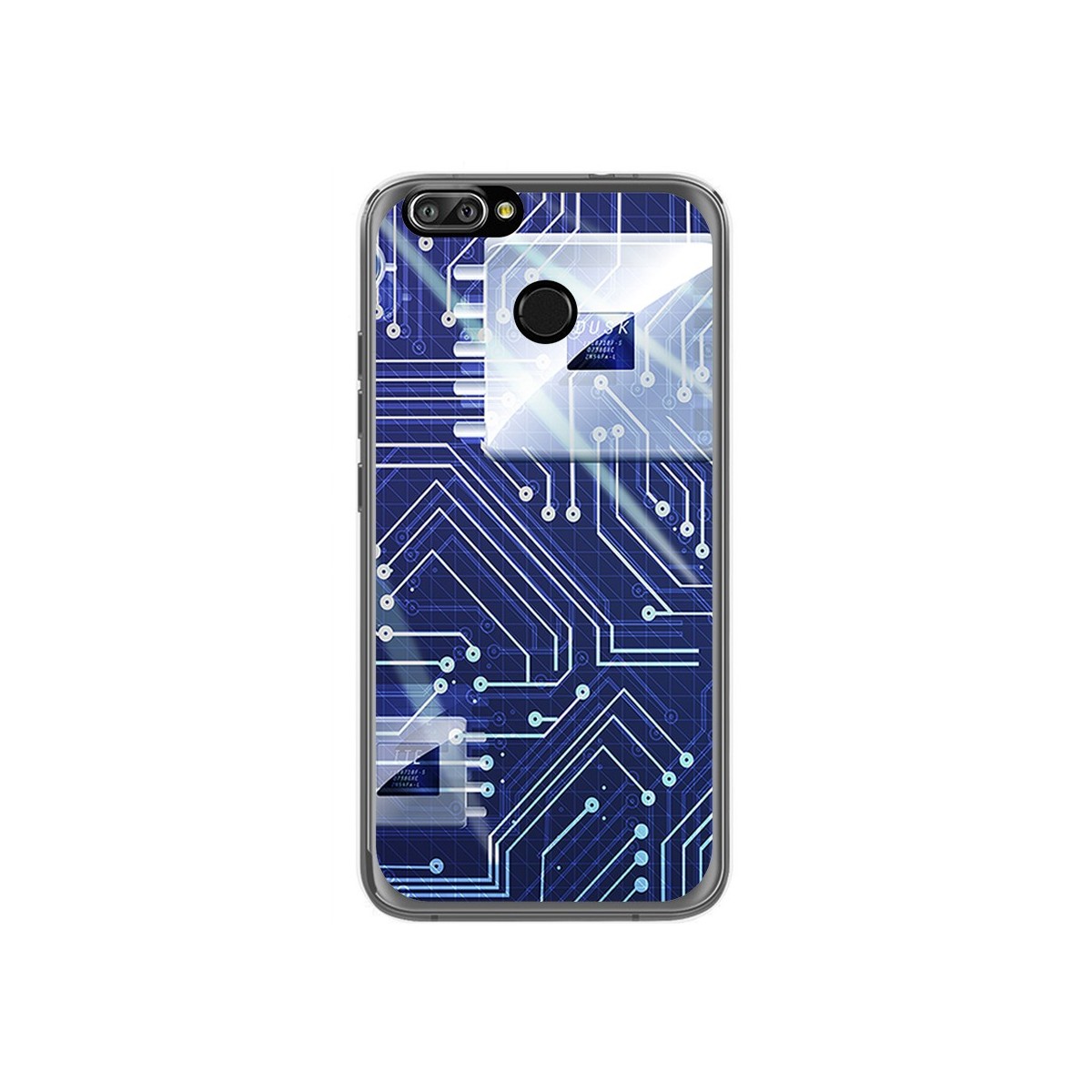 Funda Gel Tpu para Oukitel U22 Diseño Circuito Dibujos