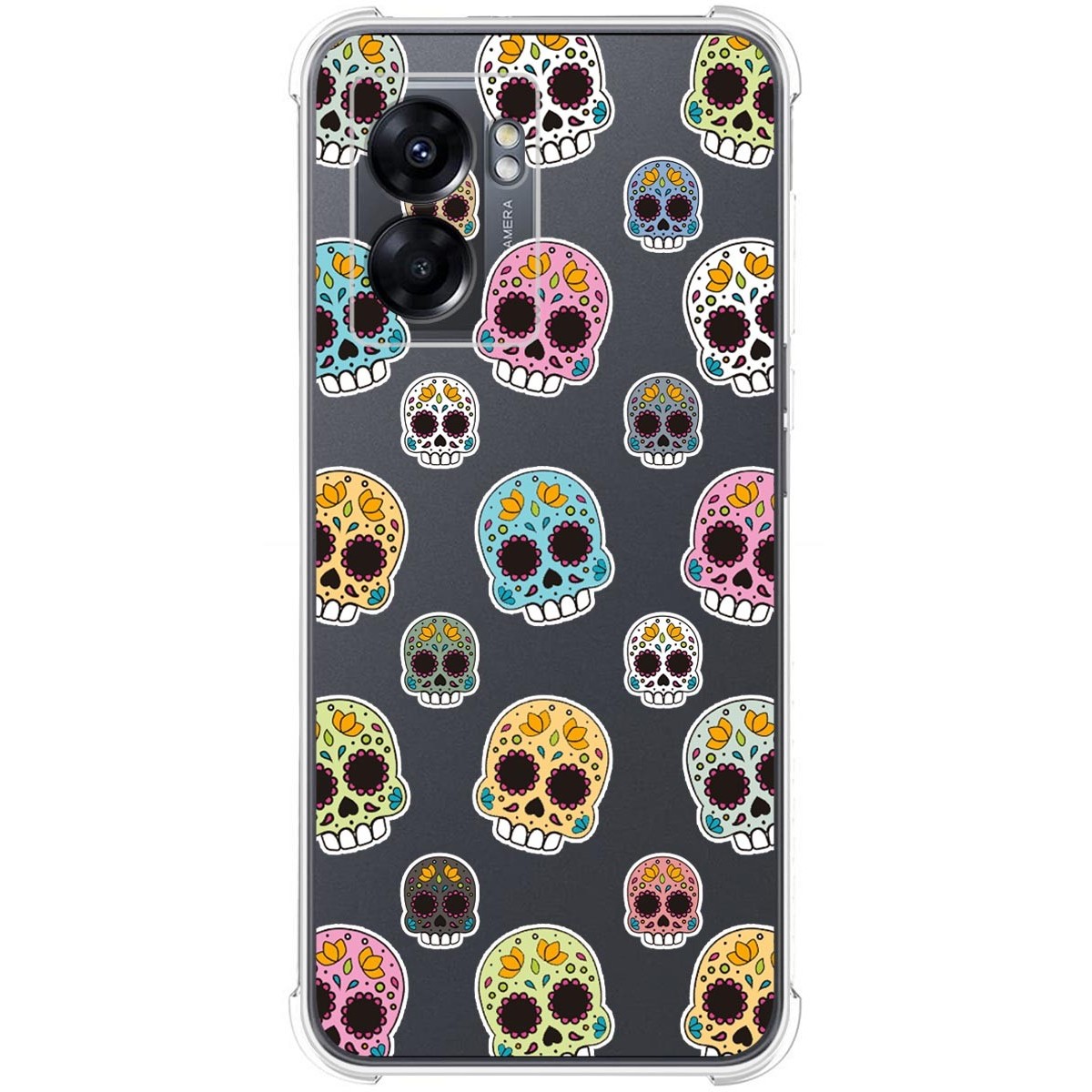 Funda Silicona Antigolpes para Realme Narzo 50 5G diseño Catrina Dibujos