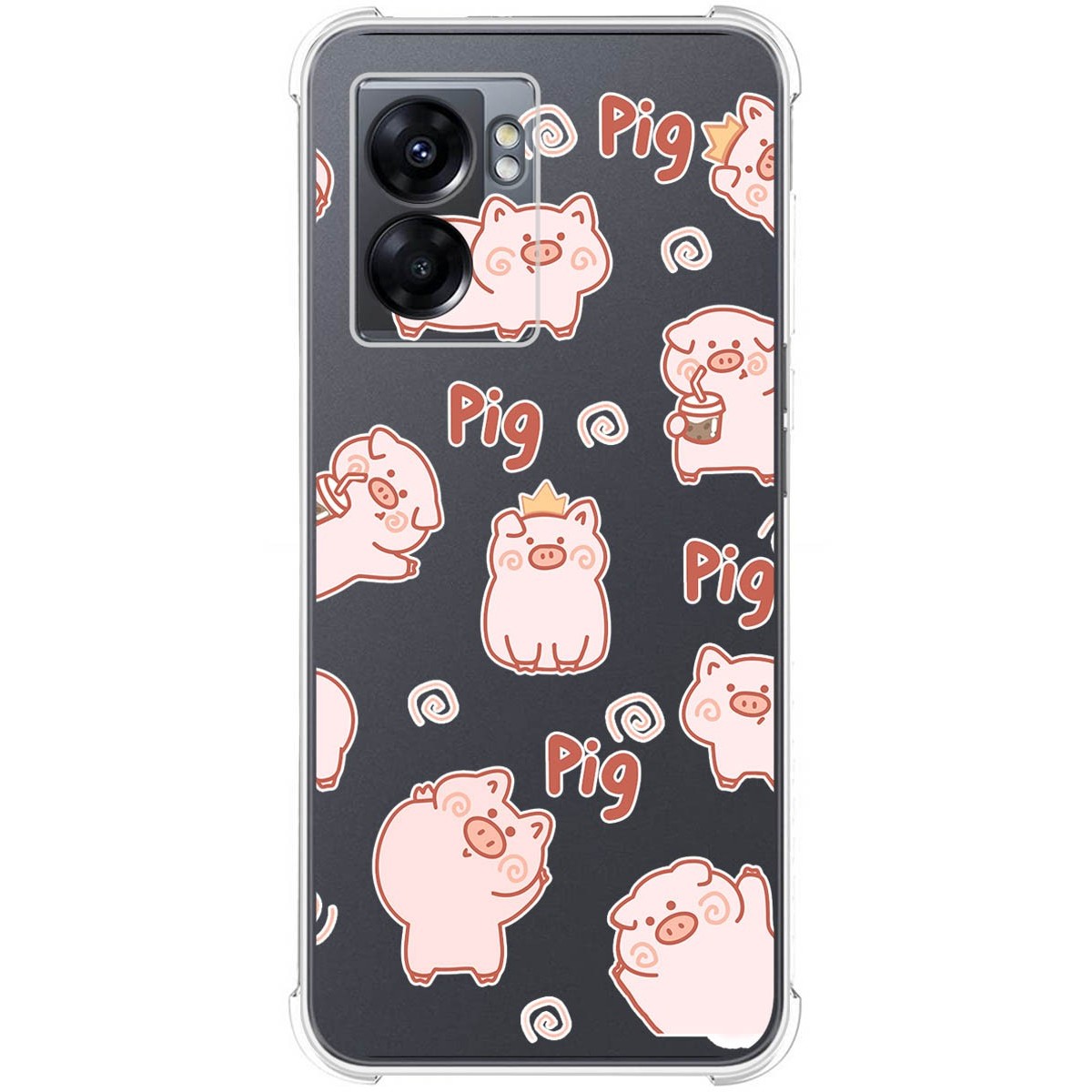 Funda Silicona Antigolpes para Realme Narzo 50 5G diseño Cerdos Dibujos