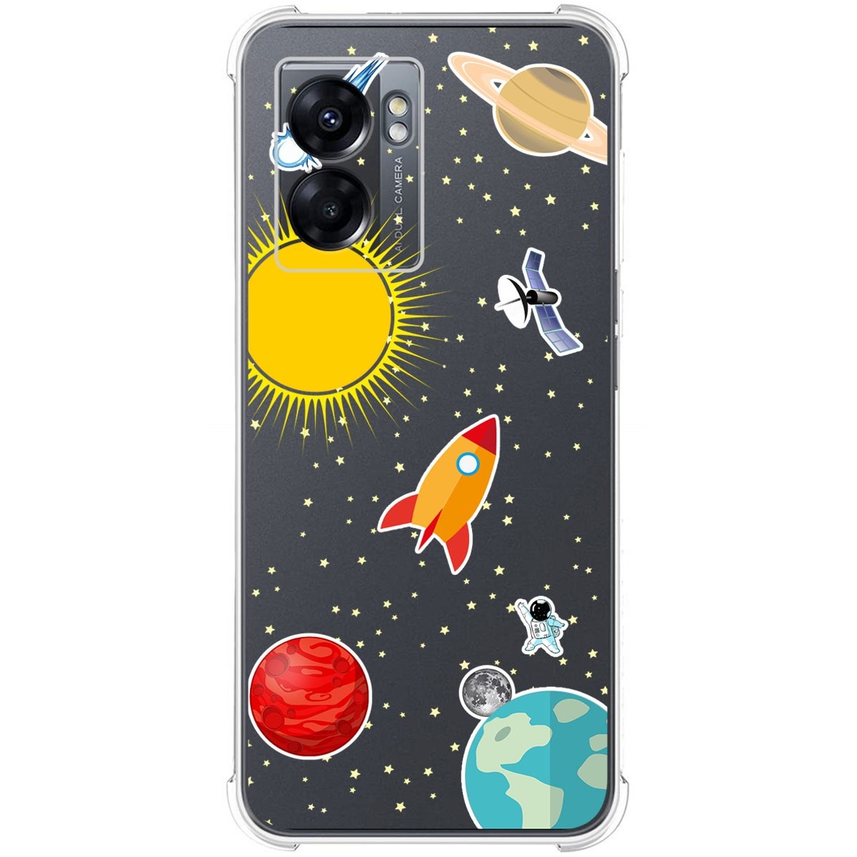 Funda Silicona Antigolpes para Realme Narzo 50 5G diseño Espacio Dibujos