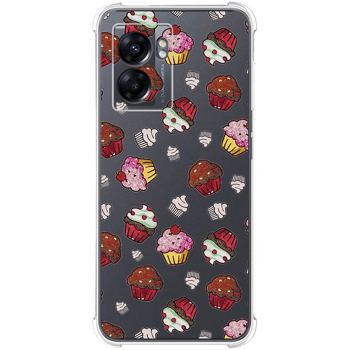 Funda Silicona Antigolpes para Realme Narzo 50 5G diseño Muffins Dibujos