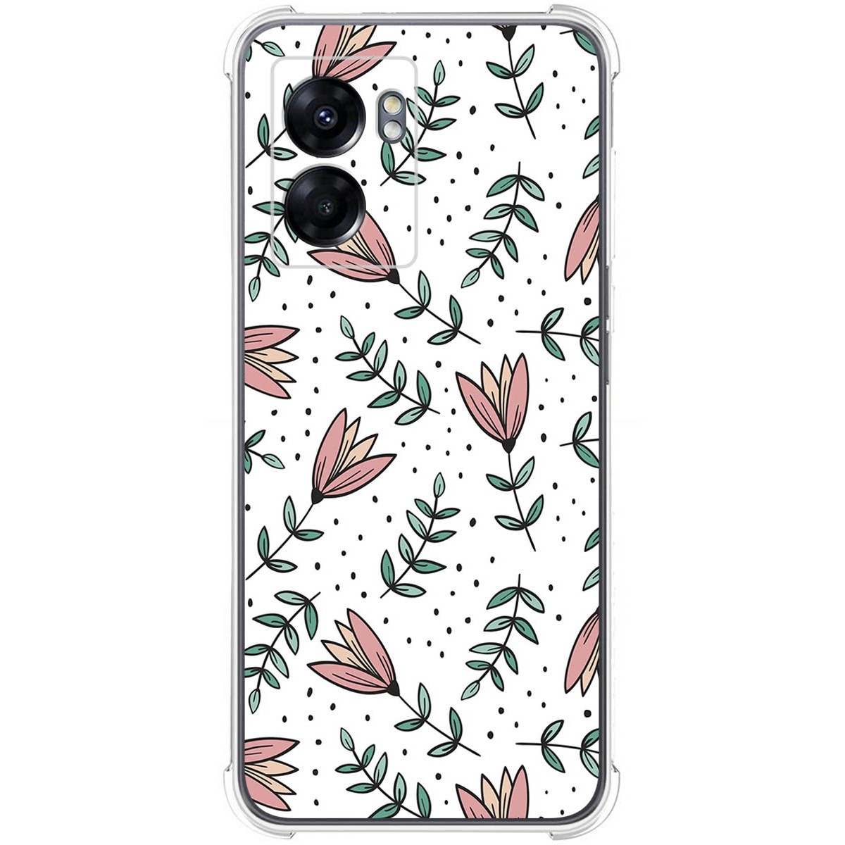Funda Silicona Antigolpes para Realme Narzo 50 5G diseño Flores 01 Dibujos