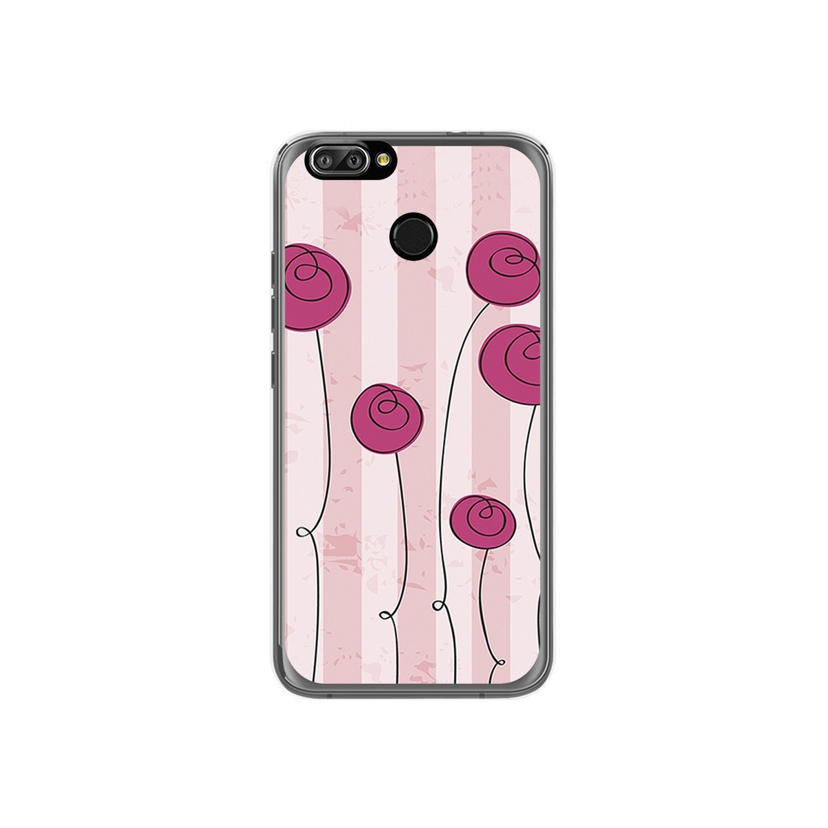 Funda Gel Tpu para Oukitel U22 Diseño Flores Vintage Dibujos