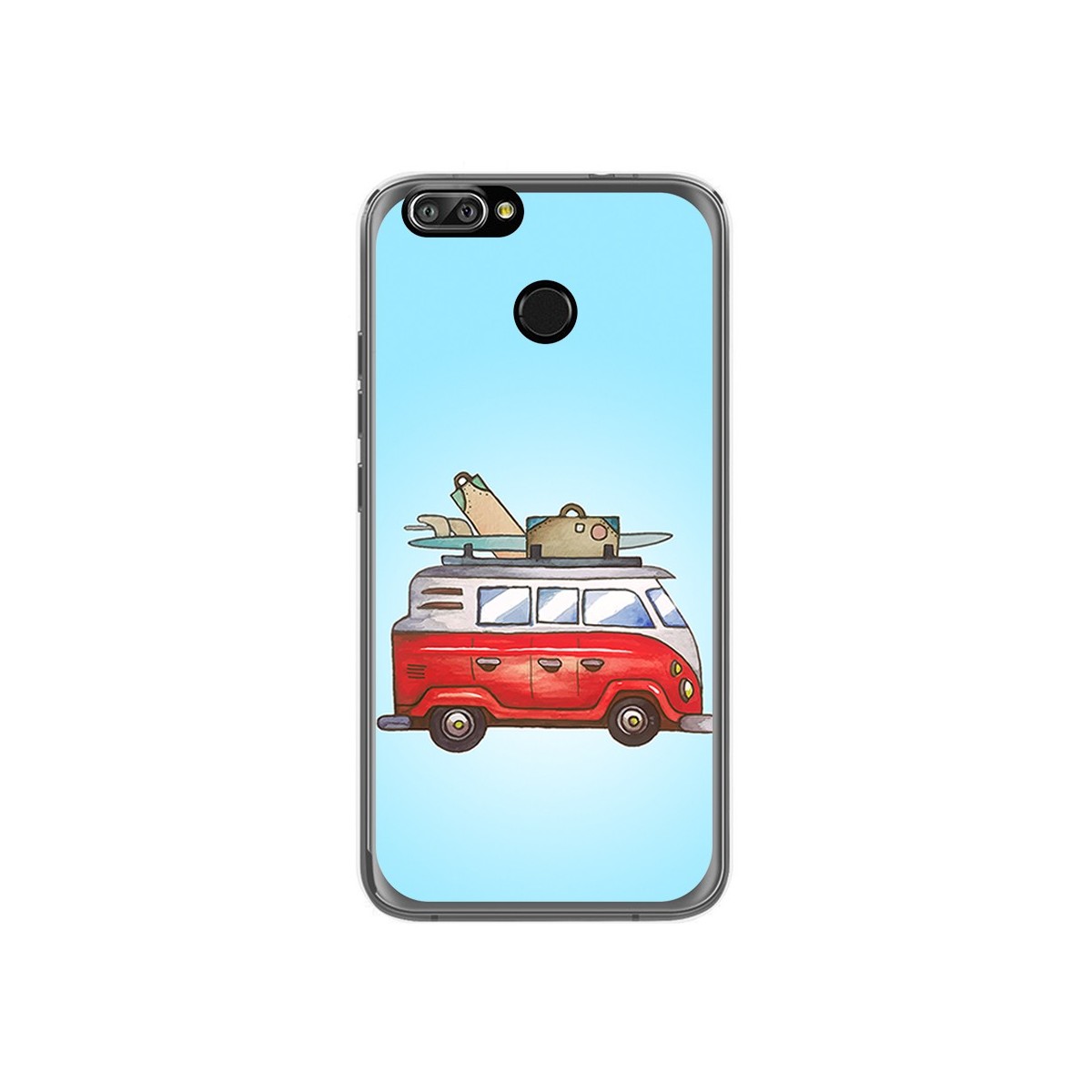 Funda Gel Tpu para Oukitel U22 Diseño Furgoneta Dibujos