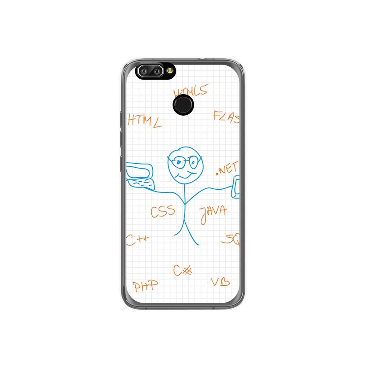 Funda Gel Tpu para Oukitel U22 Diseño Informatico Dibujos