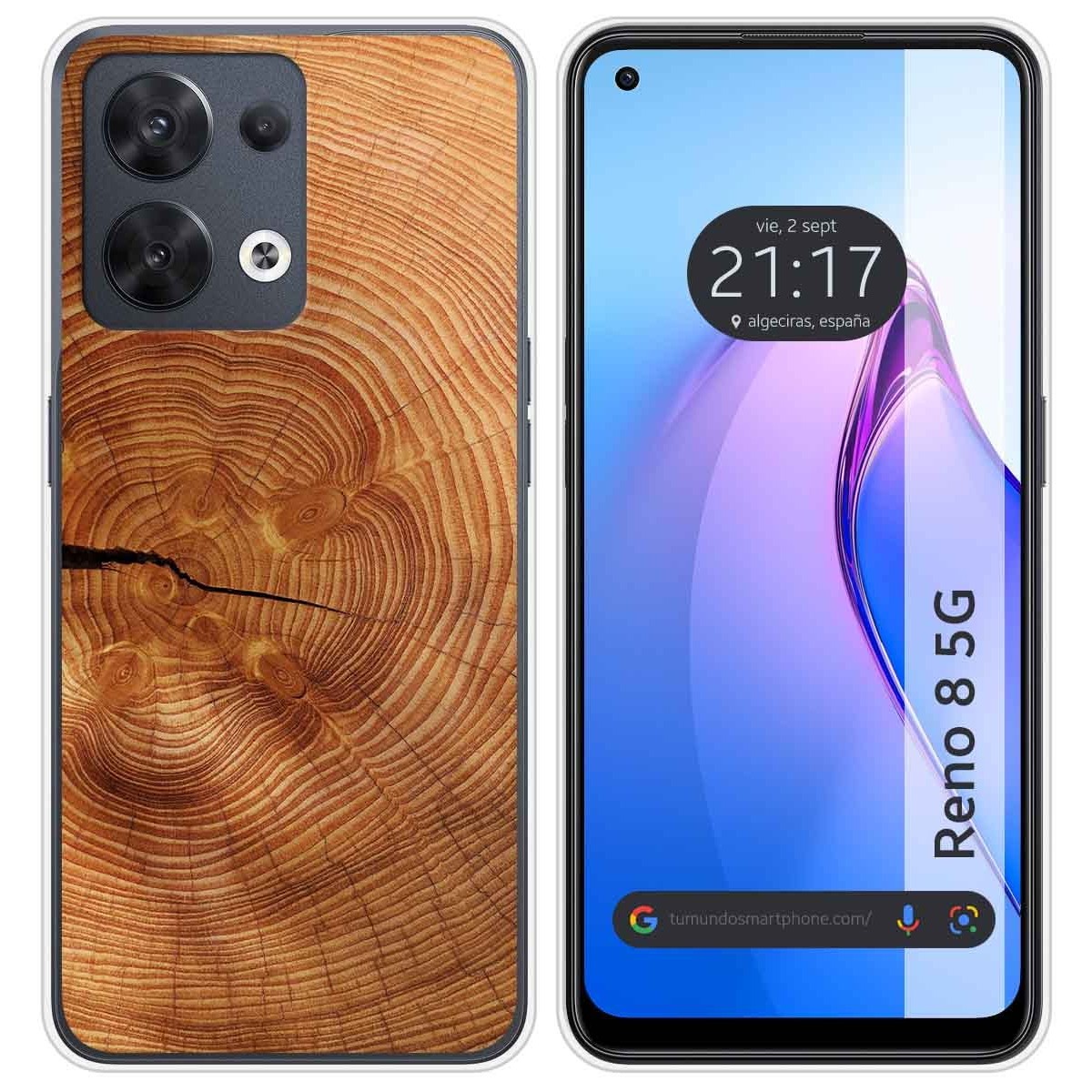 Funda Silicona para Oppo Reno 8 5G diseño Madera 04 Dibujos