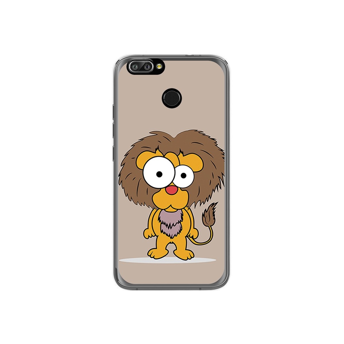 Funda Gel Tpu para Oukitel U22 Diseño Leon Dibujos