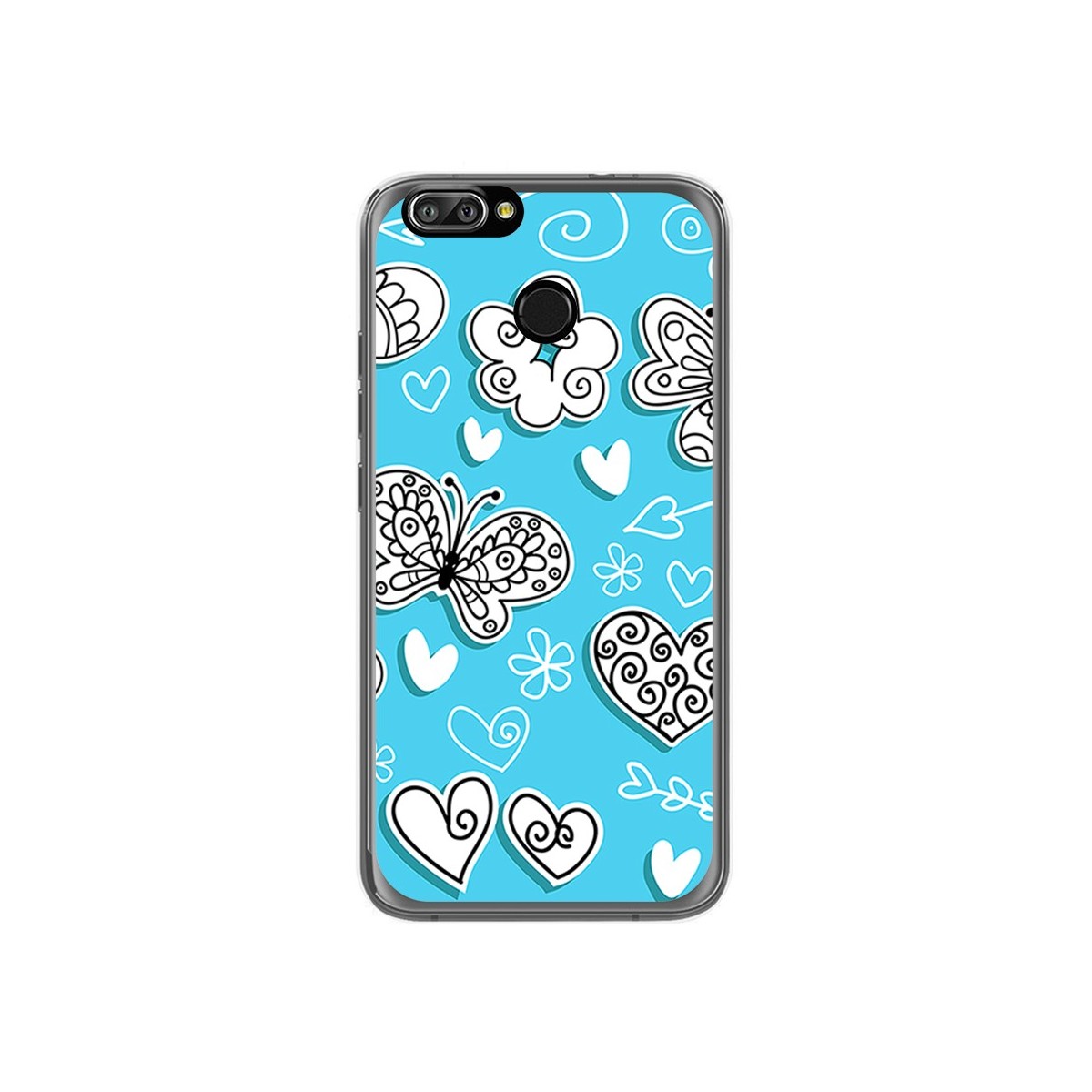 Funda Gel Tpu para Oukitel U22 Diseño Mariposas Dibujos