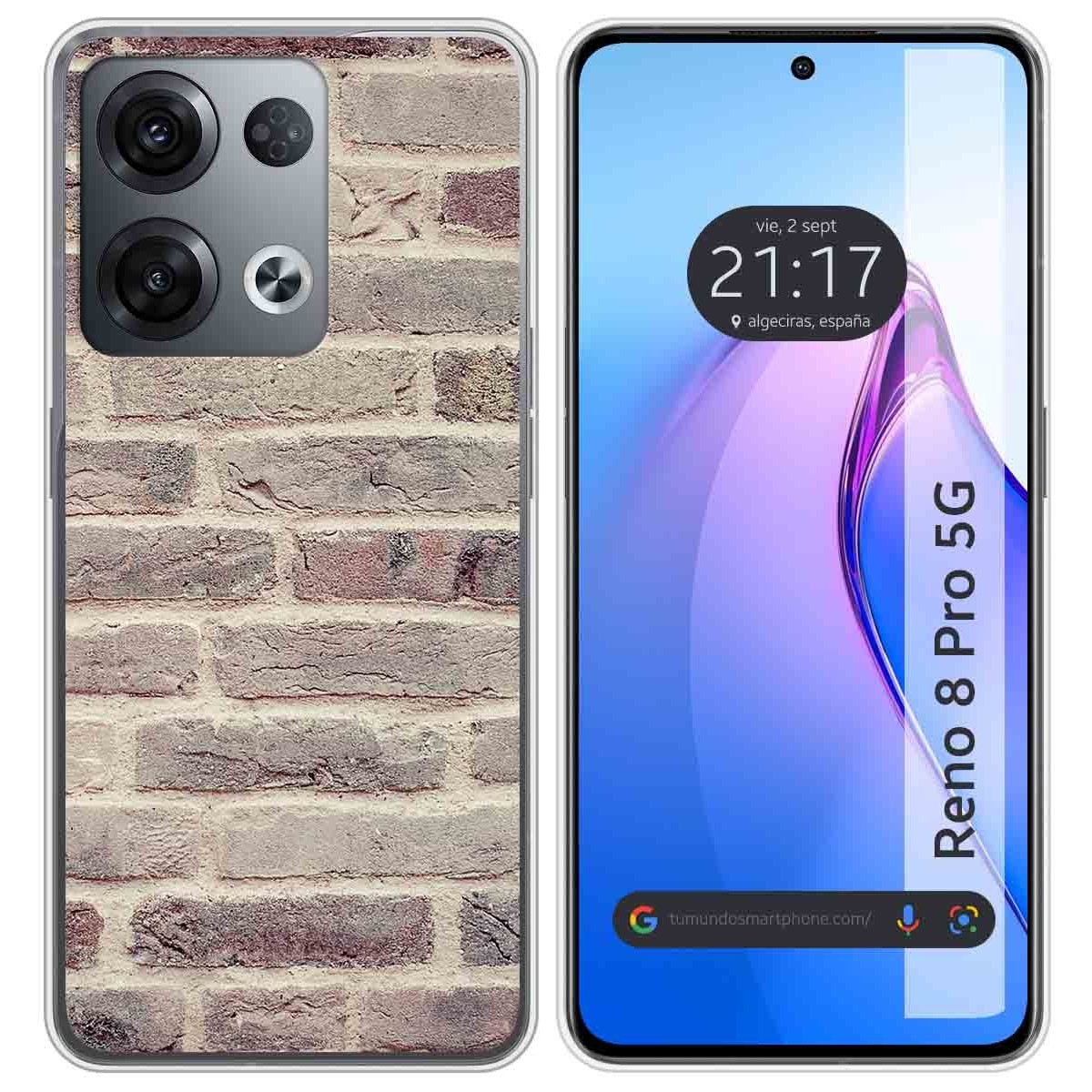 Funda Silicona para Oppo Reno 8 Pro 5G diseño Ladrillo 01 Dibujos