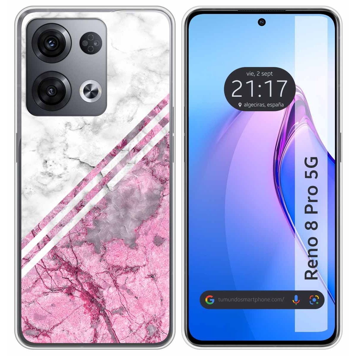 Funda Silicona para Oppo Reno 8 Pro 5G diseño Mármol 03 Dibujos
