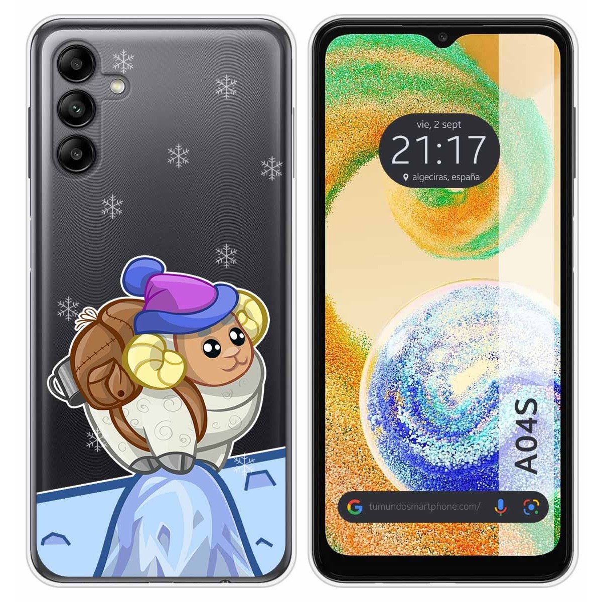 Funda Silicona Transparente para Samsung Galaxy A04s diseño Cabra Dibujos