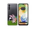 Funda Silicona Transparente para Samsung Galaxy A04s diseño Conejo Dibujos
