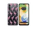 Funda Silicona Transparente para Samsung Galaxy A04s diseño Flamenco Dibujos