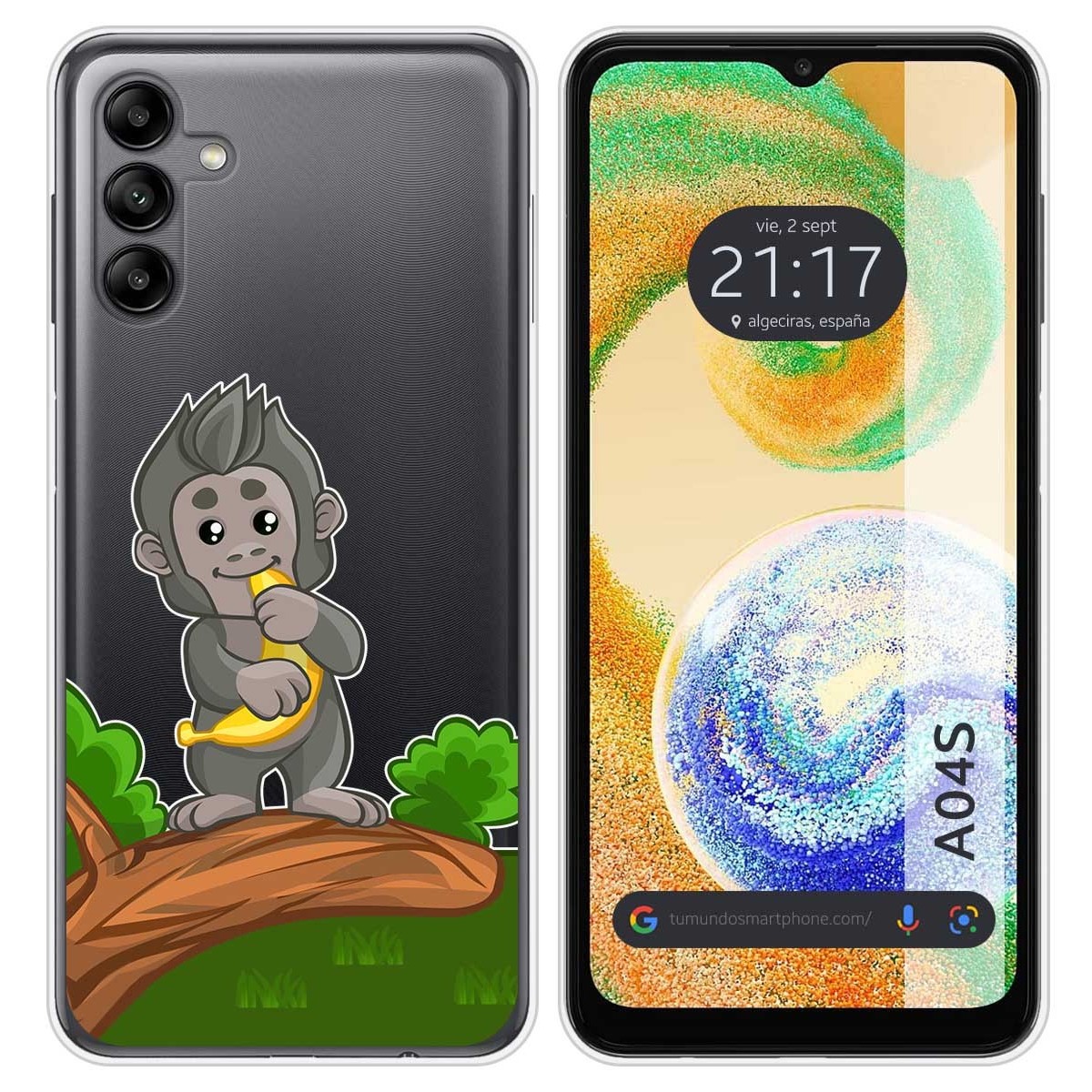 Funda Silicona Transparente para Samsung Galaxy A04s diseño Mono Dibujos