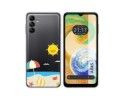 Funda Silicona Transparente para Samsung Galaxy A04s diseño Playa Dibujos