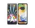 Funda Silicona Transparente para Samsung Galaxy A04s diseño Unicornio Dibujos