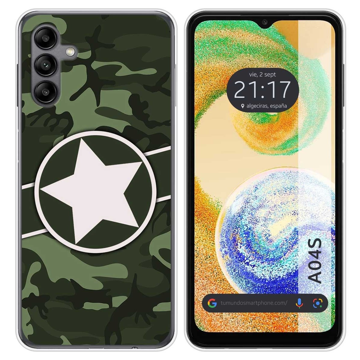 Funda Silicona para Samsung Galaxy A04s diseño Camuflaje 01 Dibujos