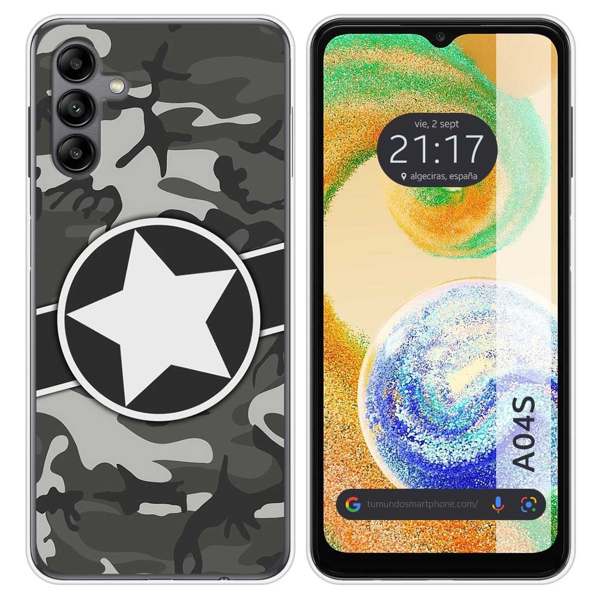 Funda Silicona para Samsung Galaxy A04s diseño Camuflaje 02 Dibujos