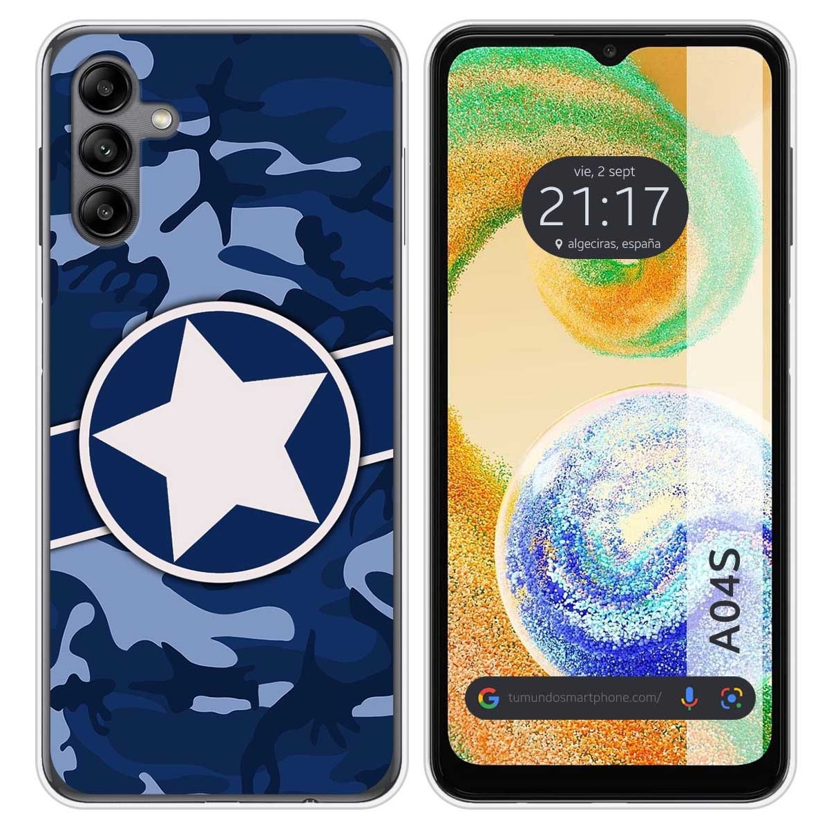 Funda Silicona para Samsung Galaxy A04s diseño Camuflaje 03 Dibujos
