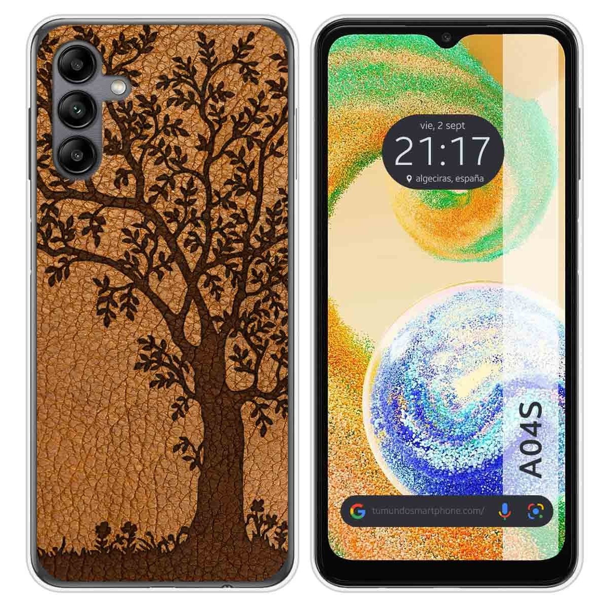 Funda Silicona para Samsung Galaxy A04s diseño Cuero 03 Dibujos