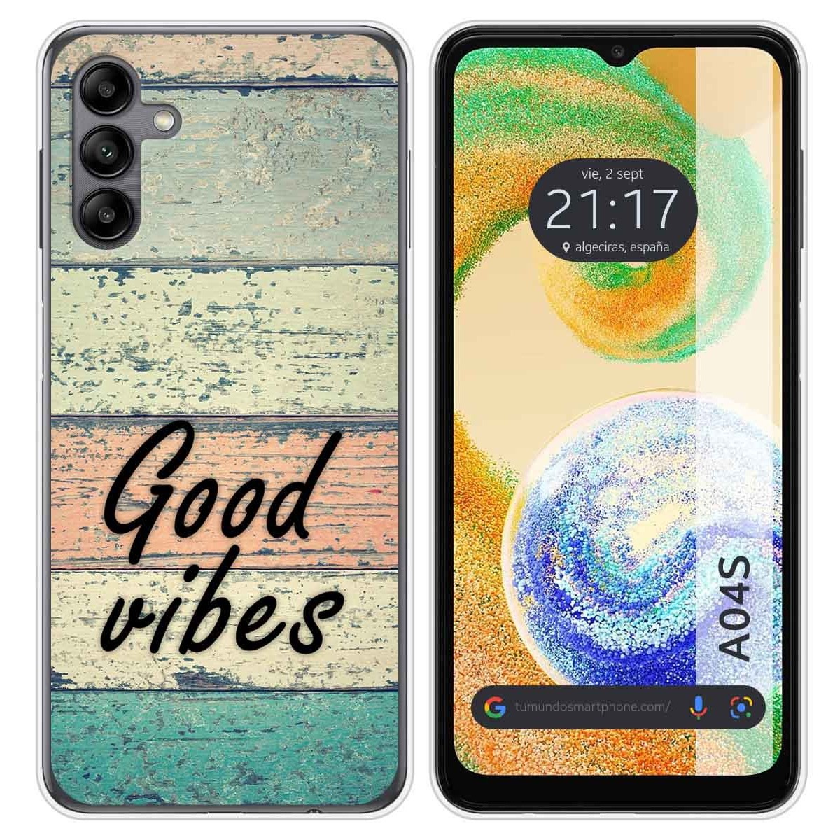 Funda Silicona para Samsung Galaxy A04s diseño Madera 01 Dibujos