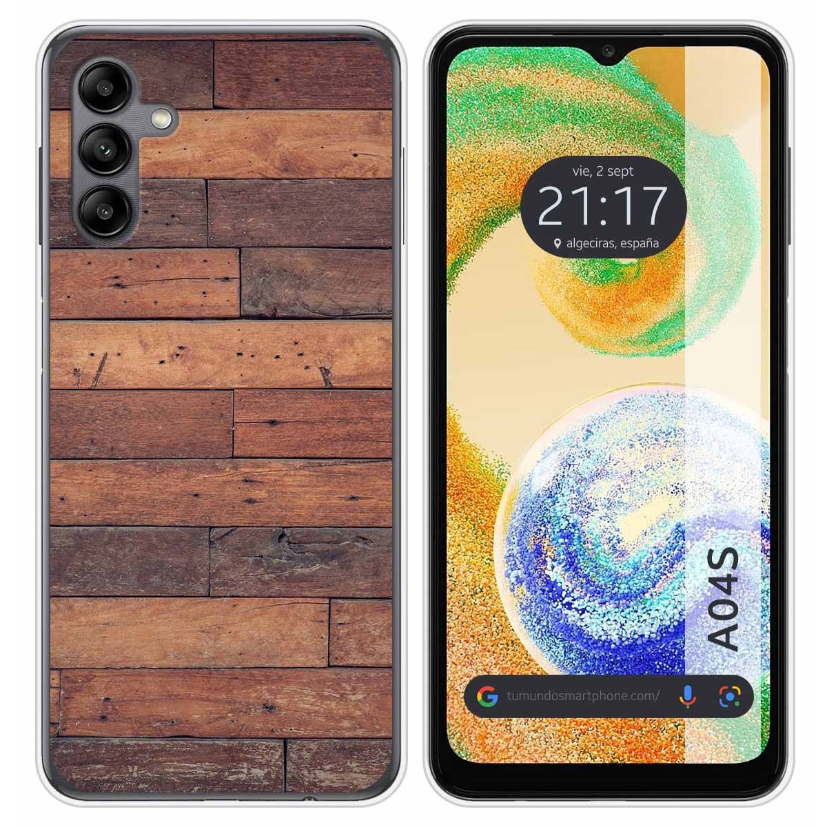 Funda Silicona para Samsung Galaxy A04s diseño Madera 03 Dibujos