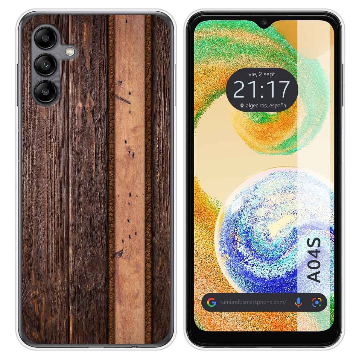 Funda Silicona para Samsung Galaxy A04s diseño Madera 05 Dibujos
