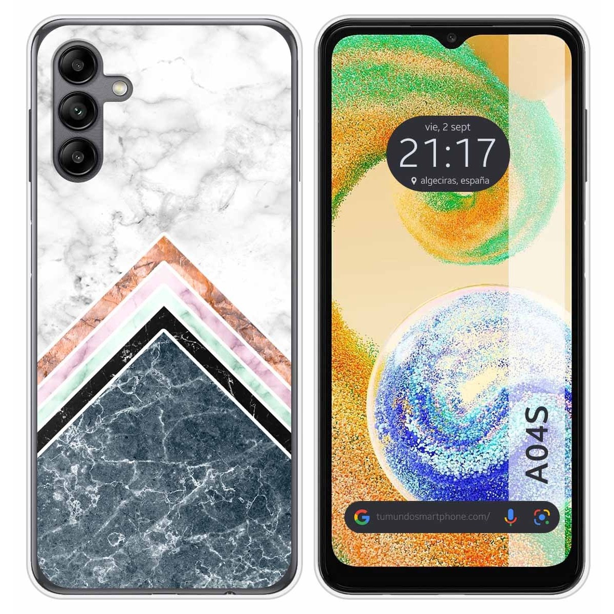 Funda Silicona para Samsung Galaxy A04s diseño Mármol 05 Dibujos